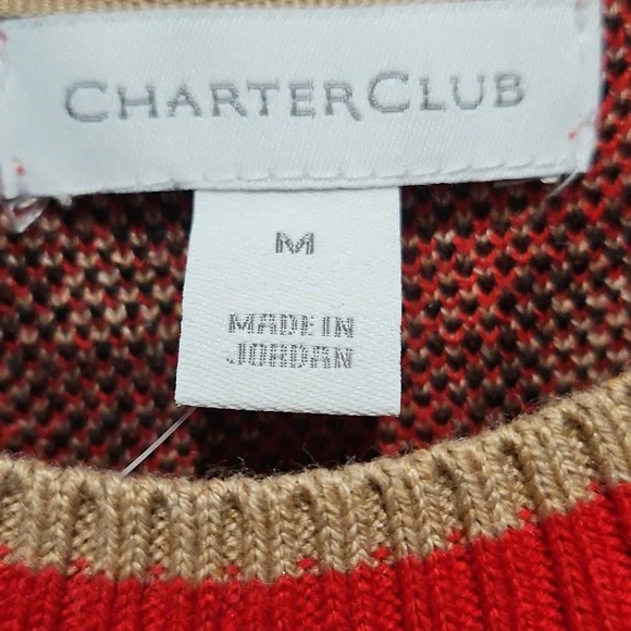 Charter Club Red Leopard Print Sweater - Picture 2 of 12